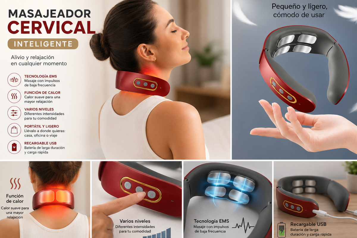 Dispositivo Portátil de Masaje Cervical
